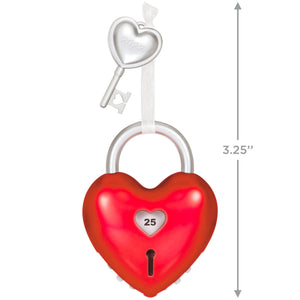 Our Anniversary Lock and Key 2022 Metal Ornament