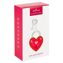Load image into Gallery viewer, Our Anniversary Lock and Key 2022 Metal Ornament
