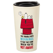 Load image into Gallery viewer, Peanuts® Snoopy Not Awake Travel Mug, 10 oz.
