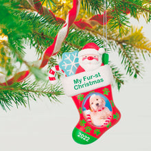 Load image into Gallery viewer, Pet&#39;s Fur-st Christmas Stocking 2022 Photo Frame Ornament

