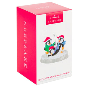 Not a Creature Was Stirring Penguins Ornament