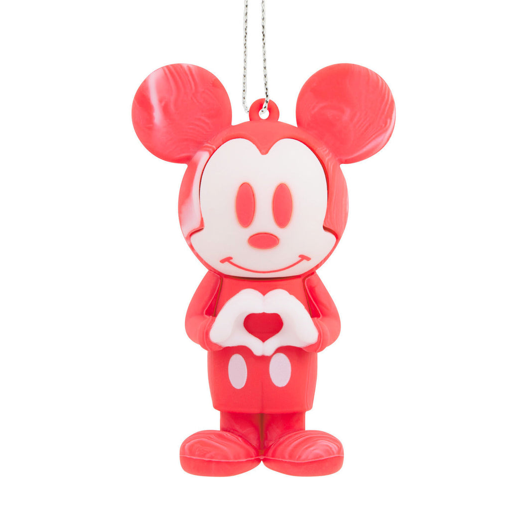 Disney Mickey Mouse Heart Hallmark Ornament, Red & White Marble