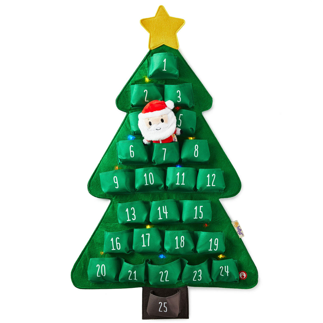 itty bittys® Santa Plush and Musical Christmas Countdown Calendar With Light