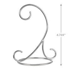 Load image into Gallery viewer, Silver Swirls Metal Miniature Ornament Display Stand
