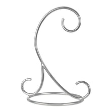 Load image into Gallery viewer, Silver Swirls Metal Miniature Ornament Display Stand
