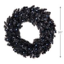 Load image into Gallery viewer, Star Galaxy Black Wreath With Lights, 30&quot;
