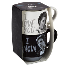 Load image into Gallery viewer, Star Wars™ Han Solo™ and Princess Leia™ Love You Stacking Mugs, Set of 2
