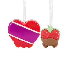 Load image into Gallery viewer, Better Together Strawberry and Chocolate Magnetic Hallmark Ornaments, Set of 2
