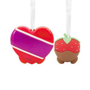 Better Together Strawberry and Chocolate Magnetic Hallmark Ornaments, Set of 2