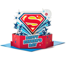 Load image into Gallery viewer, DC Comics™ Superman™ Our Hero Musical 3D Pop-Up Father&#39;s Day Card With Light
