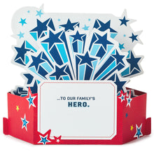 Load image into Gallery viewer, DC Comics™ Superman™ Our Hero Musical 3D Pop-Up Father&#39;s Day Card With Light
