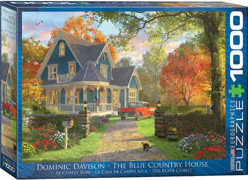 The Blue Country House - 1000 Piece Puzzle by EuroGraphics - Hallmark Timmins