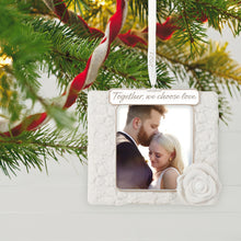 Load image into Gallery viewer, We Choose Love 2021 Porcelain Photo Frame Ornament
