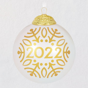Christmas Commemorative 2022 Glass Ball Ornament