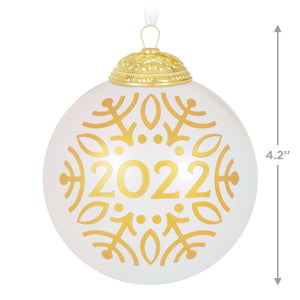 Christmas Commemorative 2022 Glass Ball Ornament
