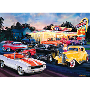 Cruisin'66 - Dogs and Burgers - 1000 Piece Puzzle by Master Pieces