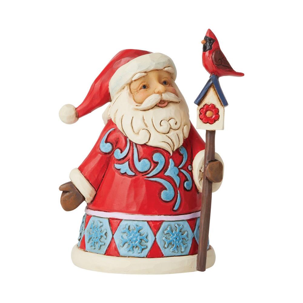 Santa/Cardinal & Birdhouse Mini
