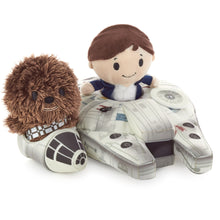 Load image into Gallery viewer, itty bittys® Star Wars™ Han Solo™ Plush and Chewbacca™ Plush in Millennium Falcon™ Set

