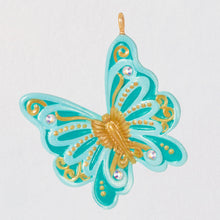Load image into Gallery viewer, Mini Bitty Blue Butterfly Ornament, 1.2&quot;
