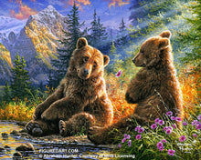 Load image into Gallery viewer, Figured&#39;Art Painting by Numbers - Sitting Bears Rolled Kit
