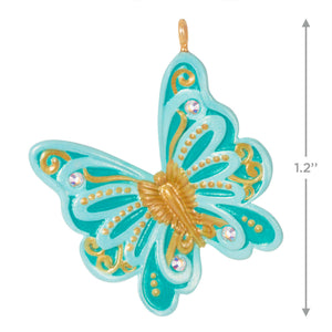 Mini Bitty Blue Butterfly Ornament, 1.2"