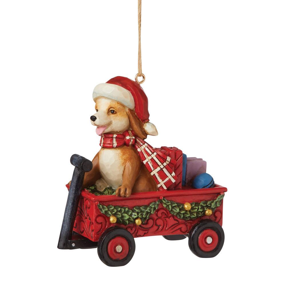 Dog in Wagon Ornament