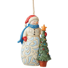 Load image into Gallery viewer, Snowman with Tree Ornament
