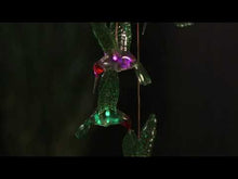 Load and play video in Gallery viewer, Color Changing Hummingbirds Solar Mobile with Flower Top
