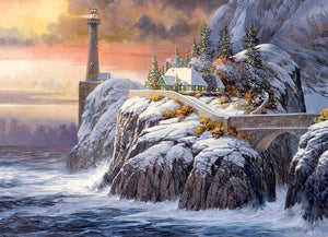 Winter Lighthouse - 1000 Piece Puzzle by Cobble Hill