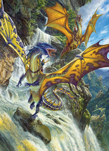 Waterfall Dragons - 1000 Piece Puzzle by Cobble Hill