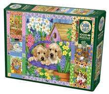 Load image into Gallery viewer, Puppies and Posies Quilt - 1000 Piece Puzzle by Cobble Hill
