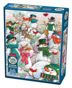 Hill Of A Lot Of Snowmen - 500 Piece Puzzle by Cobble Hill